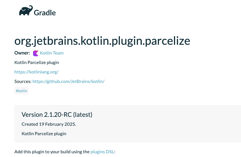 Kotlin parcelize plugin in Version Catalog